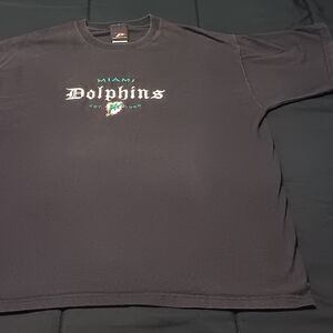 Pro Player Miami Dolphins Navy Blue Embroidered T-Shirt XL